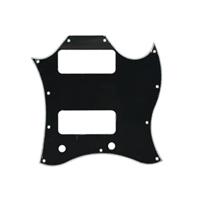 Image de Kaish Standard SG spécial visage complet Pickguard de guitare avec P90 Pickup trou Noir 3 plis