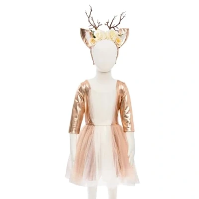 Image de Great Pretenders Woodland Deer Dress w/HB Size US 5 6 bonnets, masques et accessoires de fête, multicolore, unique (31655)