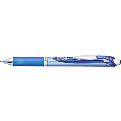 Image de Pentel EnerGel Lot de 12 BLN75 C Xm Rollers Gel Rétractable Pointe 0,5 mm Bleu