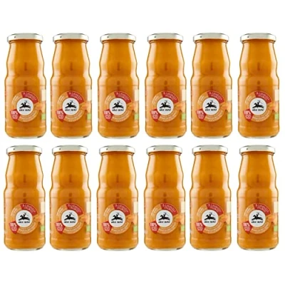 Image de Lot de 3 bouteilles en verre Alce Nero Passata Vellutata di Pomodoro Giallo Biologico Bio tomates jaunes 350 g