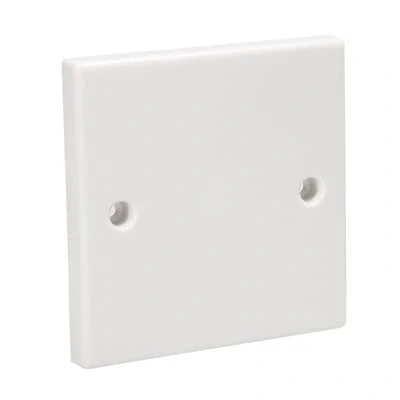 Image de Axiom Ultimate Flat Plaque d&#039;obturation simple / double vierge standard Blanc Prise encastrée (simple (1 bande), Lot de 1