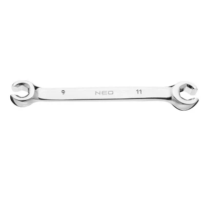 Image de NEO TOOLS 09 143 Clé à dévisser durite rigide frein 9x11 satiné chromé Acier chrome vanadium
