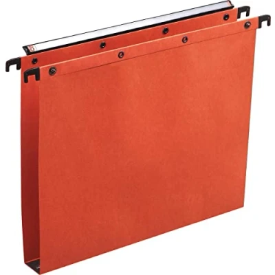 Image de Elba Ultimate Carte Kraft Lot de 25 Dossiers Suspendus pour Tiroir A4 Fond en 30mm Orange Dossier Suspendu Vertical