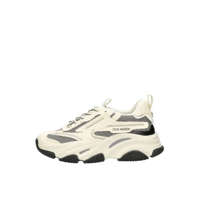 Image de Steve Madden Possessione Baskets basses, Femme, Taille: 36, Ecru Imitation cuir haute qualité