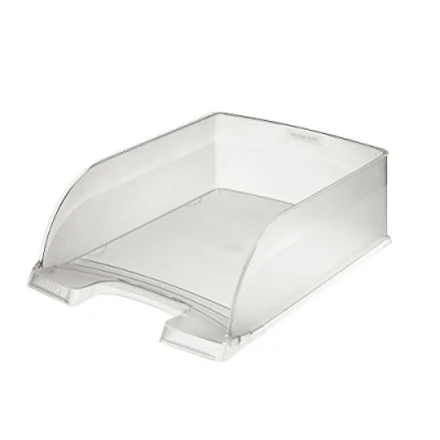 Image de Leitz Corbeille à Courrier A4, Jumbo, Transparent, Plus, 52330003