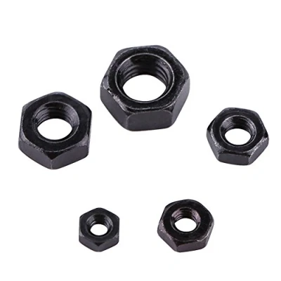 Image de Lot de 100pcs Ecrous Fixation Hexagonal DIN934 Filetage Métrique en Acier au Carbone (M4)