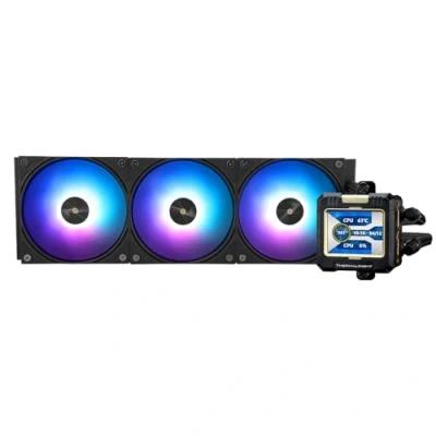 Image de Thermalright FW 360 Noir ARGB CPU Refroidissement à eau avec 3 ventilateurs PWM, IPS 320 x 240 Résolution Écran LCD, Refroidisseur de liquide pour AMD/Intel PC Aio AM4/AM5/LGA1700