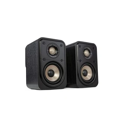 Image de Polk Audio Signature Elite ES10 enceintes surround haute résolution pour le home cinéma, stéréo, satellites, HiFi, compatibles avec Dolby Atmos et DTS:X (paire), Noires