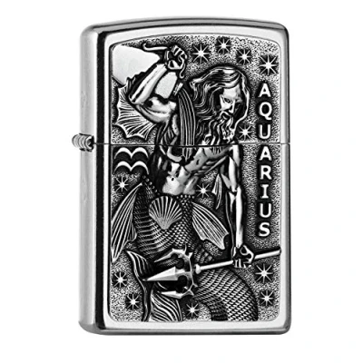 Image de Zippo PL 207 Aquarius Tierkr. V19 Briquet Laiton Design 5,83,81,2