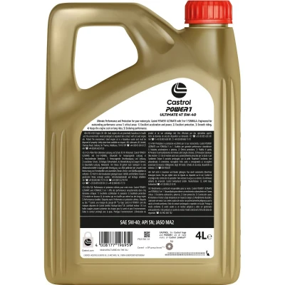 Image de Castrol Power 1 Ultimate 4T 5W 40 4I Huile moteur 15FFA6