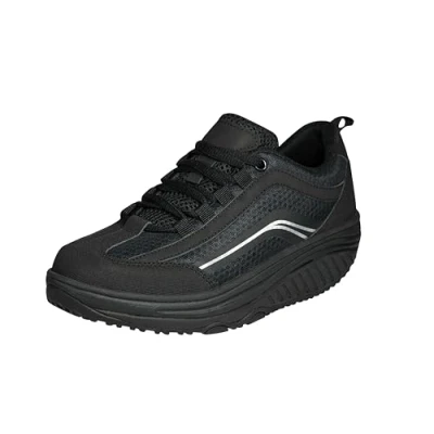 Image de Aerosoft Walker Chaussures à Lacets Confortables pour Homme et Femme Semelle intérieure Amovible en Mousse mémoire de Forme, Noir, 41 EU