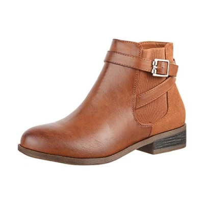Image de Elara Bottes Femme Chelsea Bottines Chunkyrayan C298 Camel 36