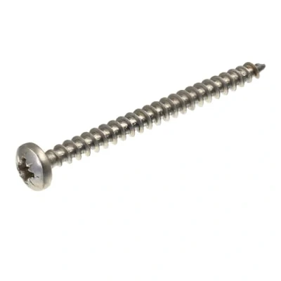 Image de SECCARO Lot de 150 vis à bois tête bombée 5 x 60 mm en acier inoxydable V2A VA A2 avec filetage complet, cruciforme/PZ
