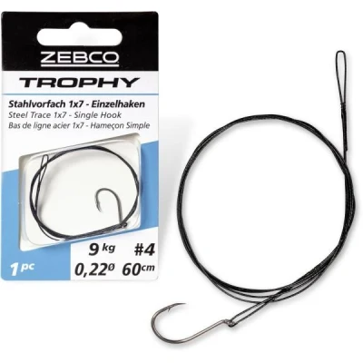 Image de Zebco Trophy Steel Trace 1x7 l&#039;Hameçon Simple (1pc) Maat : 50cm 12 kilo