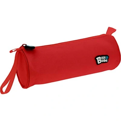 Image de Grafoplás 37543751. Trousse scolaire ronde, couleur rouge, 23 x 8 cm. Bits &amp; Bobs