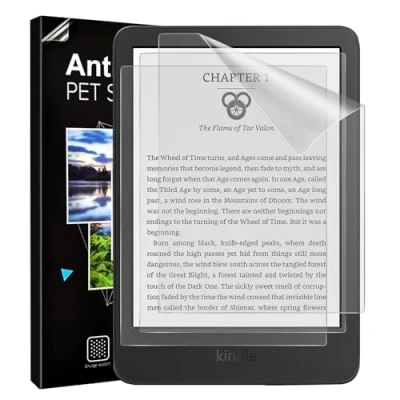 Image de TiMOVO 3 Pack Protecteur d&#039;écran antireflet Conçu pour Le Tout Nouveau Kindle 11e/10e génération (6 Pouces 2024/2022/2019), Film de Protection Pet résistant aux Rayures, Mat