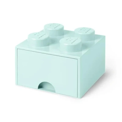 Image de LEGO® Storage Box with Drawer Azure Blue 25x25x18 cm