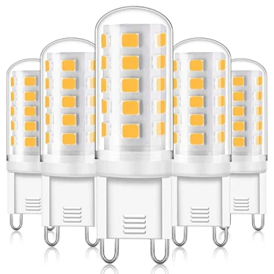 Image de YUIIP Ampoule G9 LED 4W Équivalent à 28W 33W 40W Halogène Ampoules, Blanc Chaud 3000K, 500LM Lampe, Angle de faisceau 360 , AC 220 240V, Sans Scintillement, Non Dimmable, Lot 5