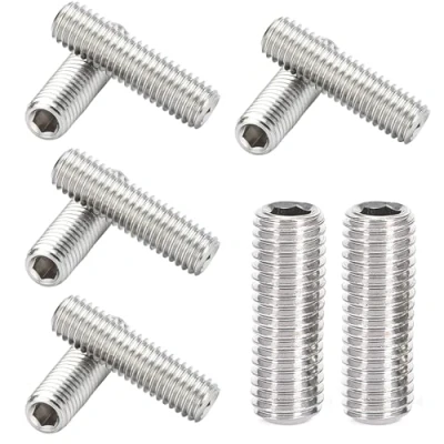 Image de 10 Pièces Vis Sans Tête à Bout Conique en Acier Inoxydable M5 X 20mm, Filetages Métriques, Hexagonal Allen, Pour les Petites Réparations de Poignées Porte, Jardins
