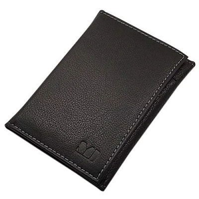 Image de Cuir de Buffle Pochette Carte d&#039;identité et Porte crédit MJ Design Germany avec Protection RFID NFC (Noir)