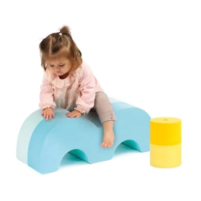 Image de Ludi Blocs De Motricité 2 Modules Évolutifs en Mousse Dès 12 Mois pour Imaginer Toute Sorte D&#039;Exercices Coordination Et Équilibre Matière Douce, Légère, Résistante 60 x 21 18 cm
