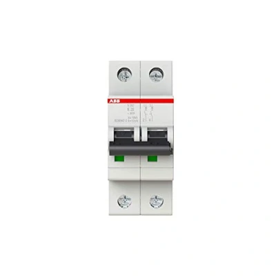 Image de ABB Disjoncteur miniature S202 K20, 2 pôles, type K, capacité de coupure 6/10 kA, courant 20 A (2CDS252001R0487)