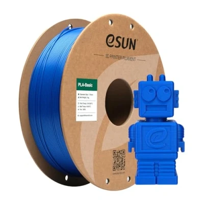 Image de eSUN PLA Filament 1.75mm, Basic Précision Dimensionnelle +/ 0.05mm, Bobine de 1KG (2.2 LBS) Rapide pour 3D Imprimantes,Bleu