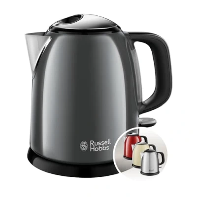 Image de Russell Hobbs Bouilloire Electrique [Ultra Compacte] Colours Plus Gris (1L, Ebullition Rapide, Ecoulement parfait, Niveau d&#039;Eau Visible, Filtre Anticalcaire, Economie d&#039;Energie) 24993 70