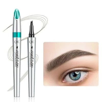 Image de Crayon à sourcils,crayon sourcils de imperméable,crayon microblading avec quatre pointes fourche (marron foncé)