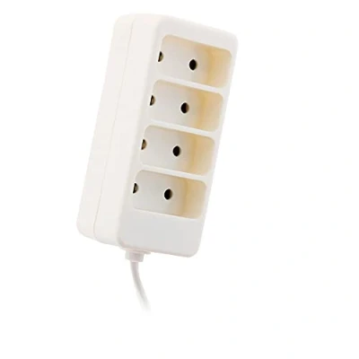 Image de Bloc multiprise 4 prises 6A 2P Blanc Zenitech