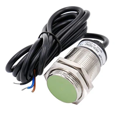 Image de Heschen PR30 10DN2 Capteur de proximité inductif Type cylindrique 10 mm, M30 rond, 12 24 VDC 3 fils, blindé, NPN, NC (normalement fermé) CE
