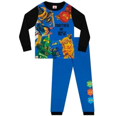 Image de Lego Ninjago Ensemble De Pyjamas Garçon Bien Ajusté Multicolore Taille 9 10 Ans