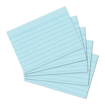 Image de Herlitz 10836187 Lot de 100 cartes, lignées, bleues, au format A5