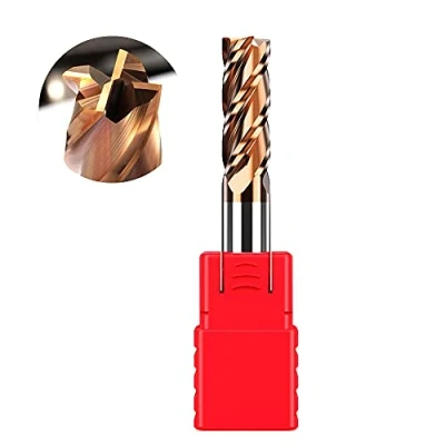 Image de ASNOMY 1Pc forets à 4 cannelures tige droite End Mill Cutter de 8 mm HRC55 Fraise Ensemble carbure CNC pour perceuse d&#039;outils aciers en alliage, acier trempé