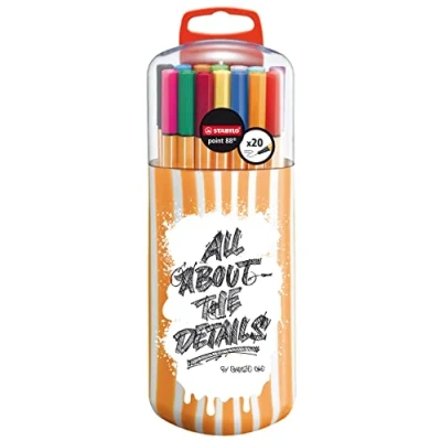 Image de Stylo feutre pointe fine STABILO point 88 Étui Zebrui de 20 stylos feutres, Edition Limitée by Snooze One