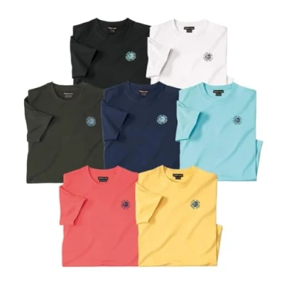Image de ATLAS FOR MEN Lot de 7 Tee Shirts Unis Palm Coast XL