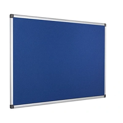 Image de Bi Office Tableau d&#039;Affichage en Feutre Bleu Maya, Cadre Aluminium, 60x45 cm