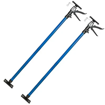 Image de TECTAKE Lot de 2 Etais Télescopiques Soutien à Gâchette Réglables 115 cm 290 Bleu