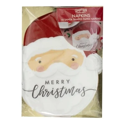 Image de Ginger Ray Lot de 16 serviettes en papier Motif Père Noël
