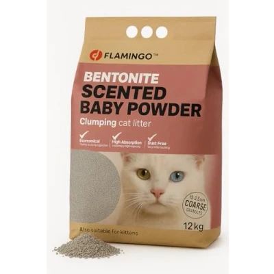 Image de Litière pour Chat en bentonite 12 kg Fraîcheur de Poudre bébé ! Clumping Super absorbante et Anti Odeur Idéale semaines d&#039;utilisation Offrez à Votre félin Le Confort qu&#039;il mérite