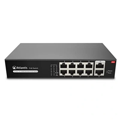 Image de Commutateur Fast Ethernet ATLANTIS Switch 10 Ports PoE jusqu&#039;à 120W VLAN Mode Longue Distance