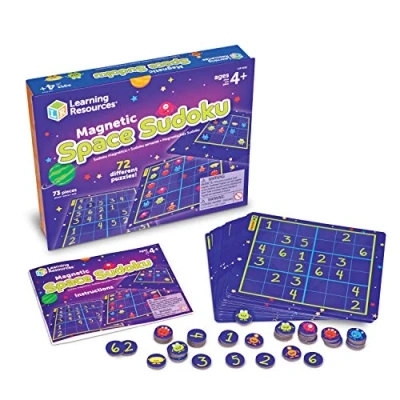 Image de Learning Resources Sudoku de l’espace aimanté , jeu casse tête, 72 pièces, à partir 4 ans