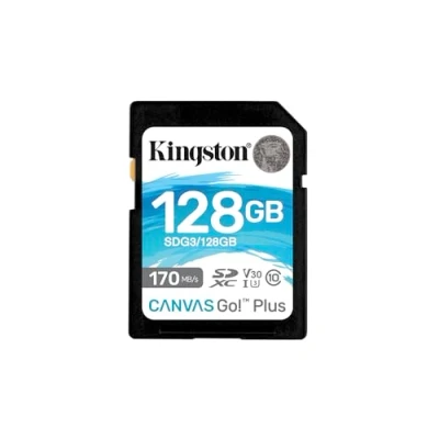 Image de Kingston Canvas Go! Plus Carte SD 128GB SDXC 170R C10 UHS I U3 V30