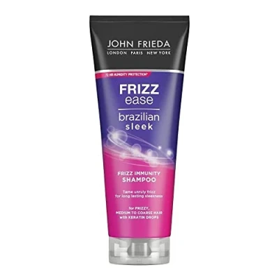 Image de John Frieda Frizz Ease Brazilian Sleek Immunity Shampooing 250 ml hydratant pour cheveux secs et crépus