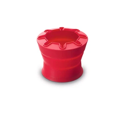 Image de LAMY 1231402 Aquaplus 543 Gobelet à eau pliable avec support pour pinceaux de couleur rouge Idéal les cours scolaires