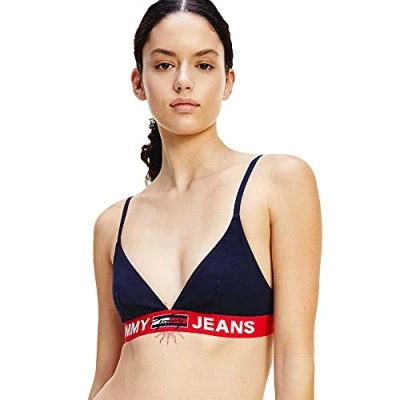 Image de Tommy Jeans Bralette Unlined Soutiengorge triangle, Femme, Taille: Small, Desert sky