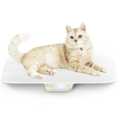 Image de MINDPET MED pèse Personne numérique pour Animaux de Compagnie, bébé, précision ± 0,08 oz, Max 30 kg/66 LB, Maintien Automatique, Conception intégrée sans démontage