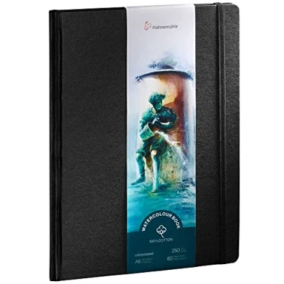 Image de Hahnemuhle Livre aquarelle 100% coton, presse à froid 250 g/m², format A6 portrait (10625350)