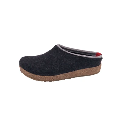 Image de HAFLINGER Chaussons Mixte Adulte Grizzly Kris 711056, Pointure:37 EU, La Couleur:Gris