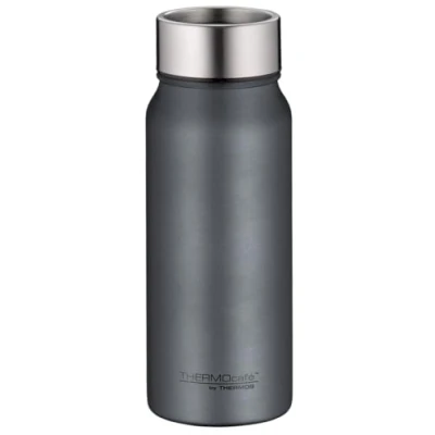 Image de THERMOcafé by THERMOS TC DRINKING MUG Gobelet isotherme, en acier inoxydable, gris mat, 0,50 l, anti fuite, 9 heures de chaud pendant 18 pour le froid, passe au lave vaisselle, sans BPA